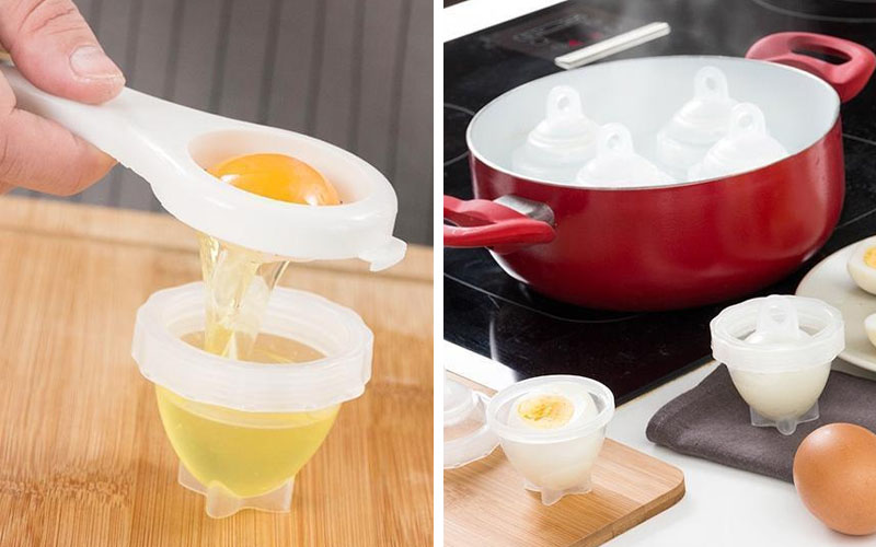 Non-stick Silicone Egg Cup Cooking Cooker Kitchen Baking Gadget Pan  Separator Steamed Egg Cup Egg Poachers Kitchen Gadgets Tools - AliExpress