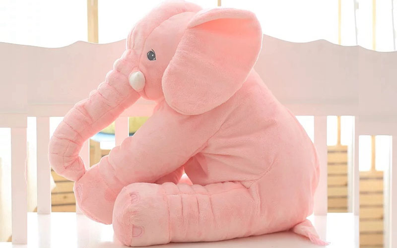 cuddly elephant baby sleep pillow