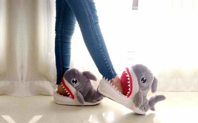 Adult favorite cozy and warmth shark slippers