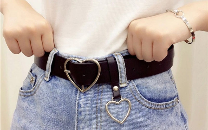 Heart Buckle Belt For Jeans, Shorts & Overcoats