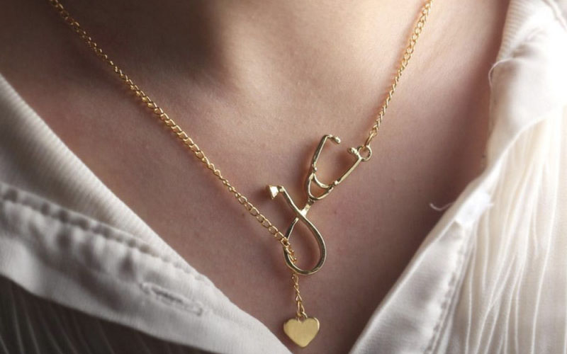 Heart Stethoscope Necklace