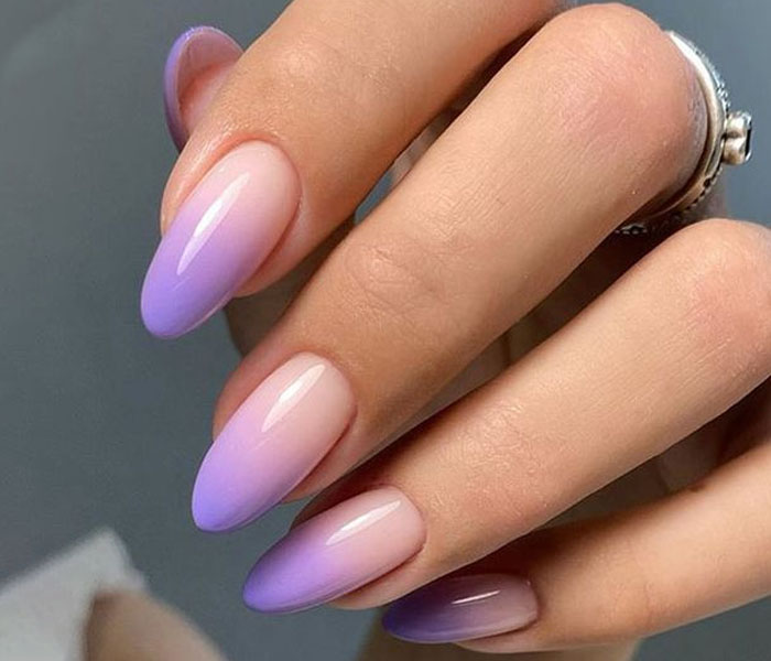 ombre purple nails