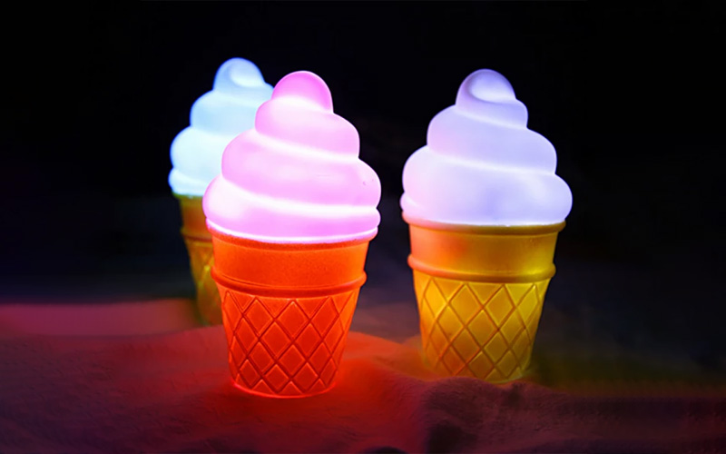 Battery Powered Icecream Cone Night Lamp