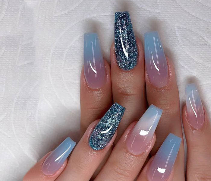 Winter Coffin Nails