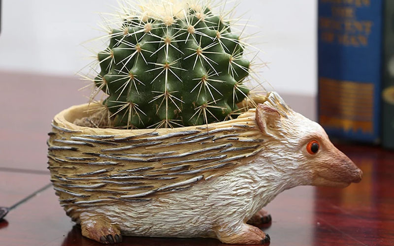 Resin Hedgehog Planter