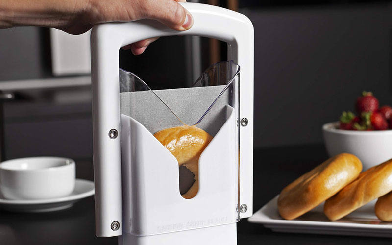 Stainless Steel Bagel Slicer For Small & Large Bagels