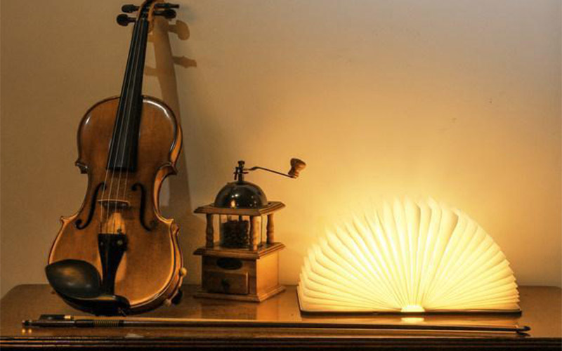 Wood Book Lamp