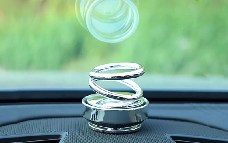 Car Dashboard Solar Double Ring Aroma Suspension