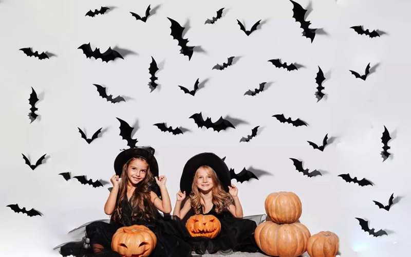 DIY Haunted House Halloween Bat Wall Stickers