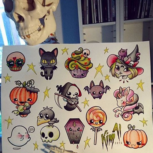 Halloween Tattoo Flash