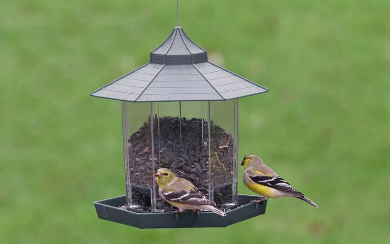 Hexagonal Pavilion Plastic Lighthouse Bird Feeder