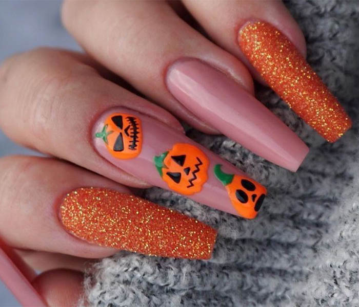 Halloween Coffin Nails 