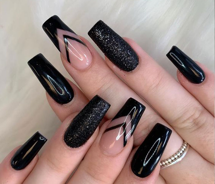 Black Coffin Nails