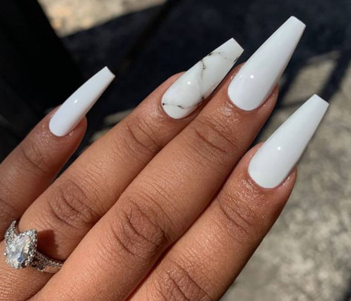 White Coffin Nails