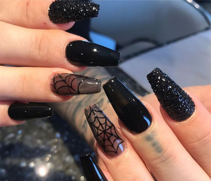 Black Coffin Nails