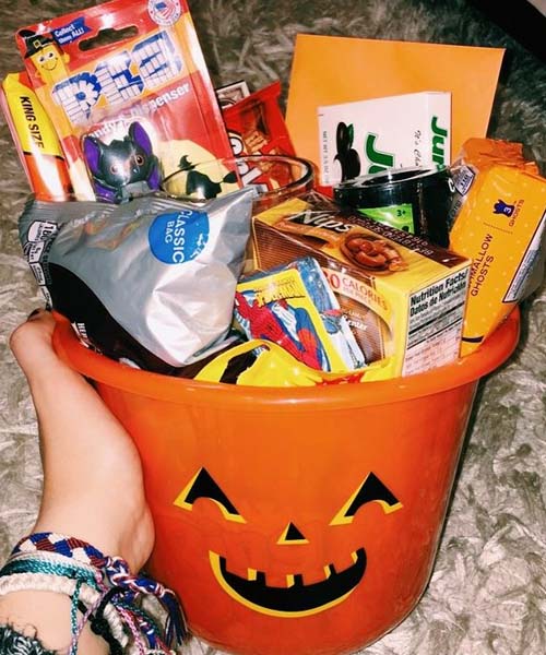 Sugar spice and everything nice spooky basket idea