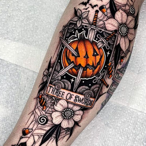 My newest wip thigh tattoo  rhalloween