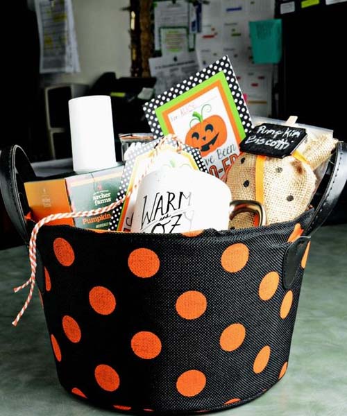 Warming Halloween basket idea for older mother