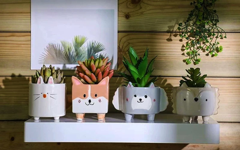 Cartoon Animal Shaped Ceramic Flower Pots