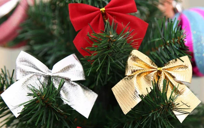 Cute Mini Christmas Bows For Tree Decoration