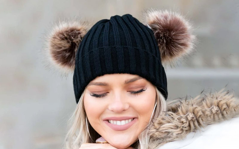 Cute Double Pom Pom Hat