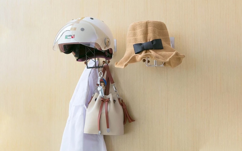 Motorcycle Helmet Hanging Wall Mount Rack