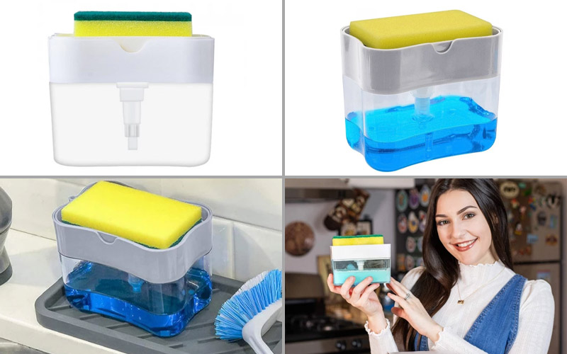 Soap Caddy With Sponge Holder