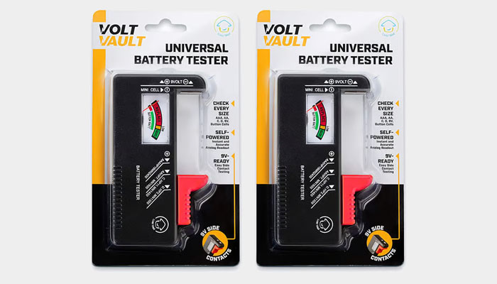 Volt vault battery tester checker-2 pack