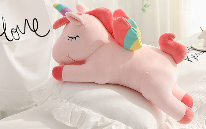 Cute & Fluffy Rainbow Unicorn Plush Toy (1)