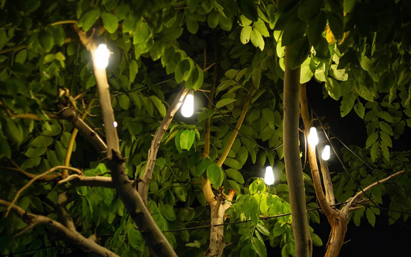 "Italian Cafe" Solar Powered Vintage Edison Bulbs