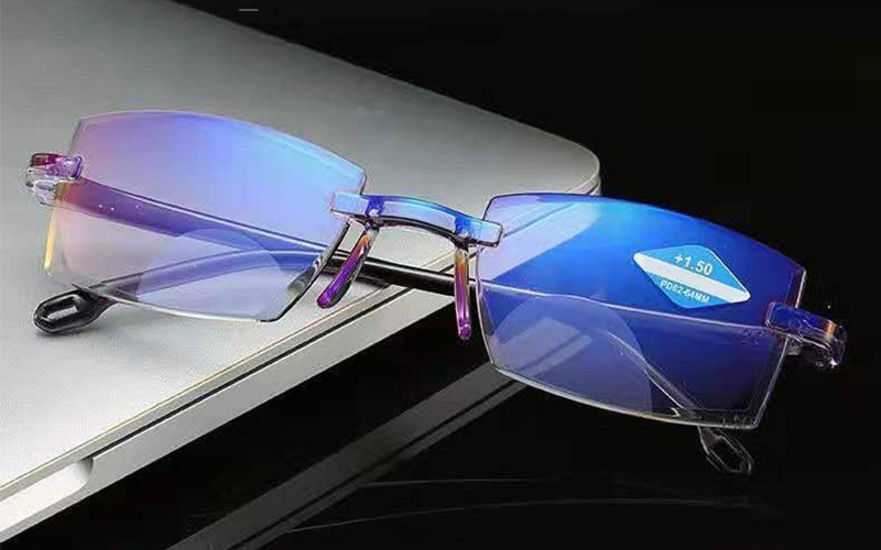 Rimless Anti-Blue Light Presbyopic Reading Glasses