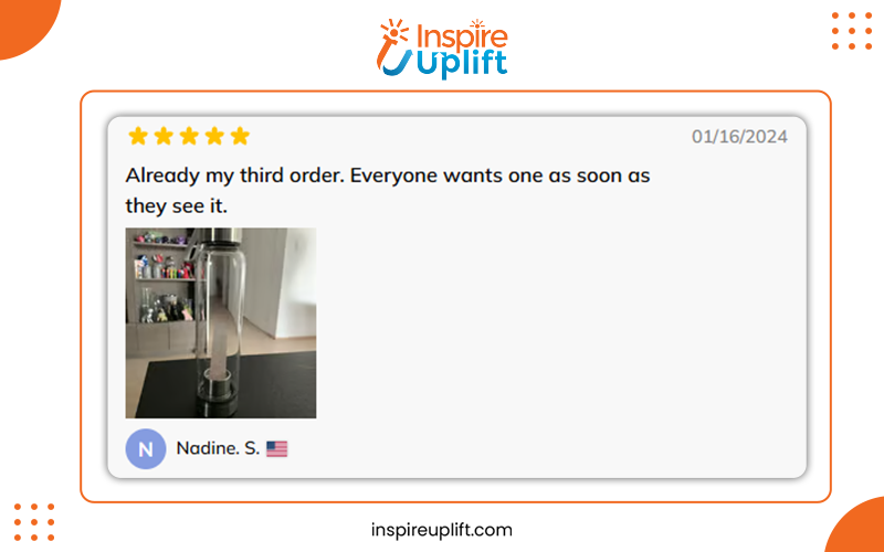 Amplify energy with the healing natural quartz water bottle