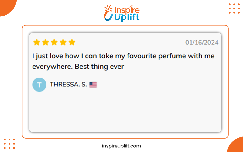 Portable travel perfume atomizer spray