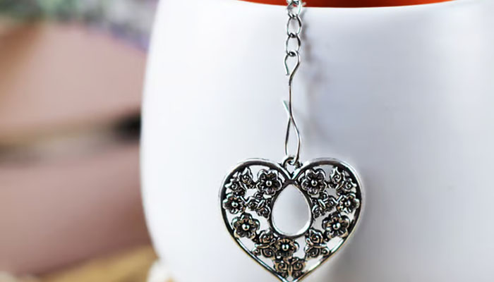 Valentine’s day tea ball infuser for herbal tea