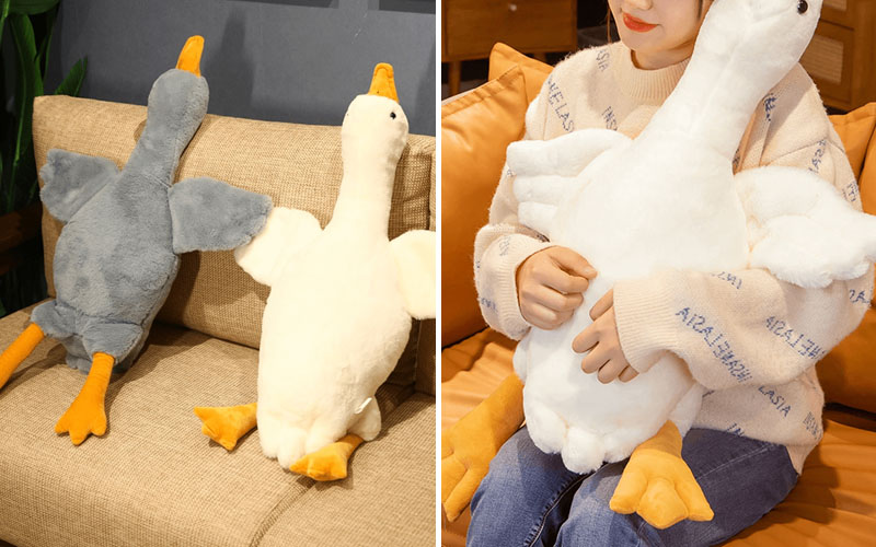 Giant Furry Duck Plush Toy