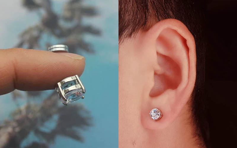 Unisex Non-Piercing Magnetic Magnet Ear Stud