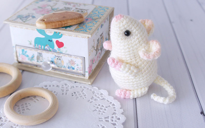 Mouse stuffed animal doll for playroom