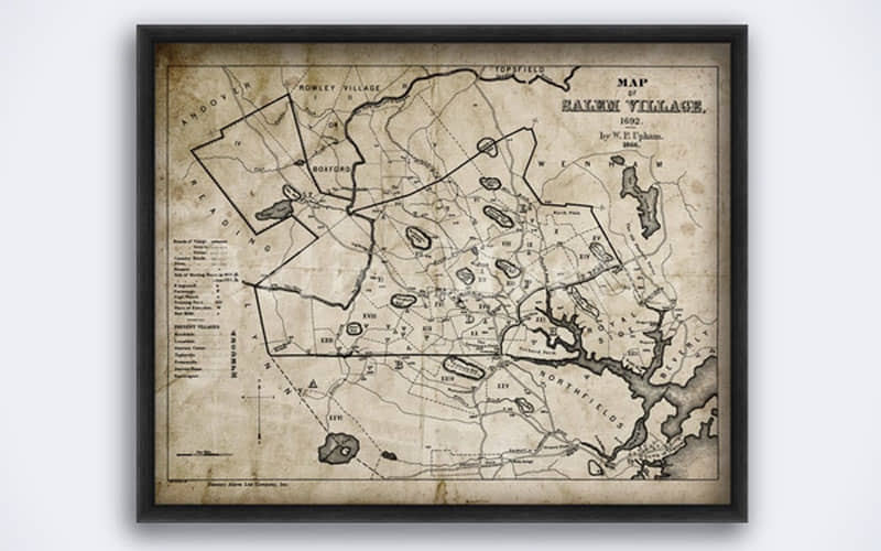 Salem Village 1692 Map