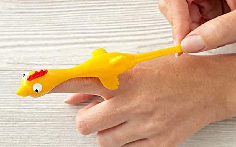 High-Quality Rubber Chicken Flingers Toy