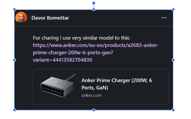 Davor, founder at Attendra, uses a charging adapter