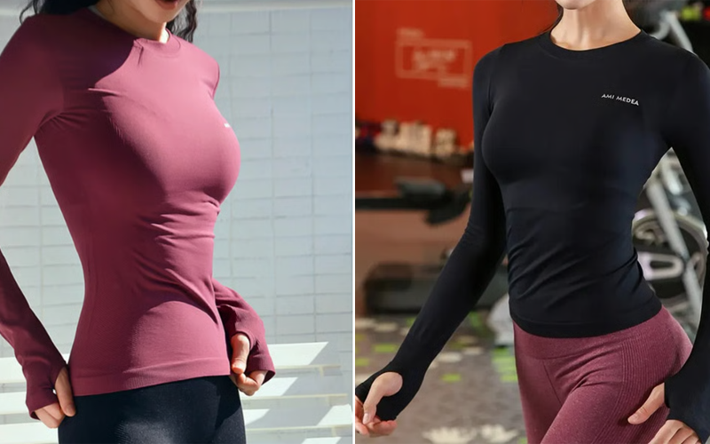 body-huggin sports top