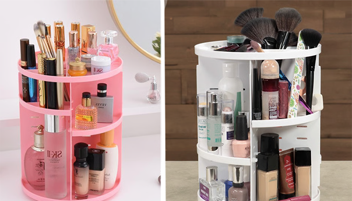 rotating makeup organizer