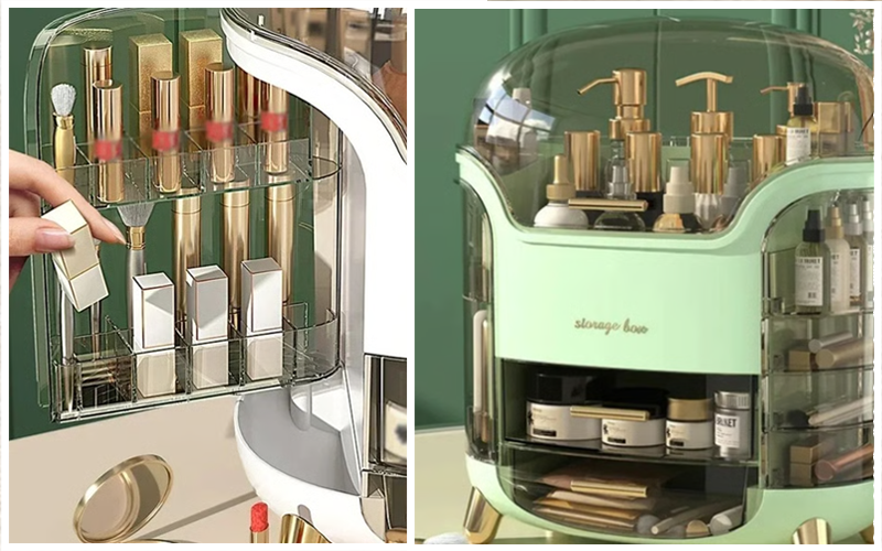 tiered makeup organizer