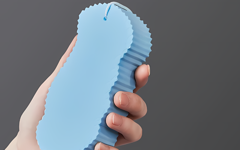 Exfoliating bathing sponge