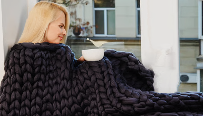 Handmade Chunky Knit Blanket