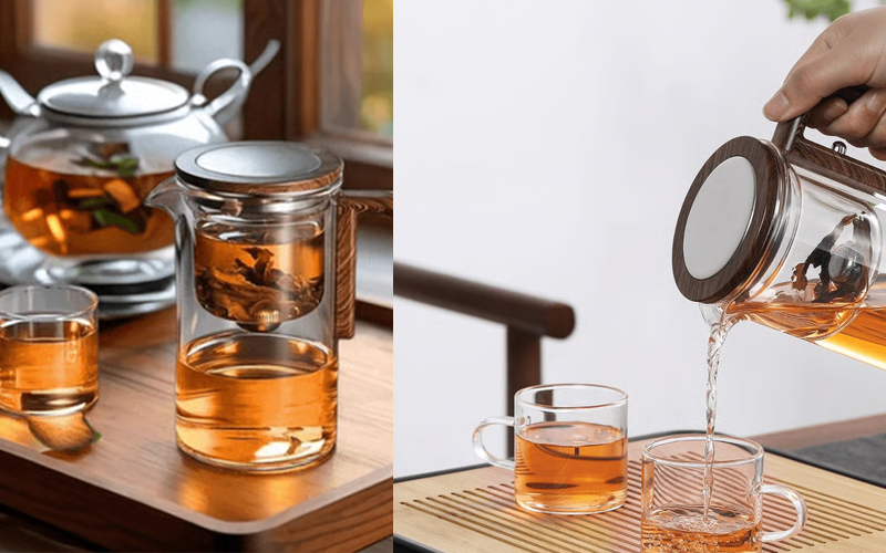 Magic Glass Teapot with Strainer