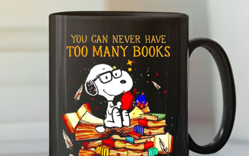 Snoopy You Can Never Have Too Many Books Mug