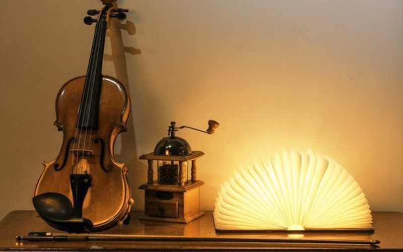Wood Book Lamp