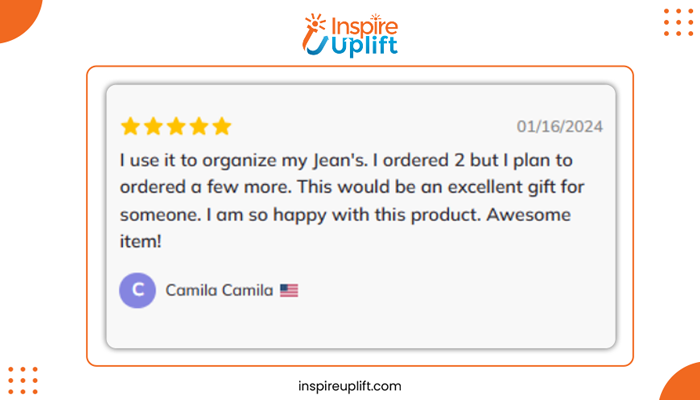I use it to organize my Jean_s review