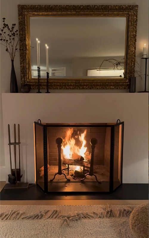 Minimalist style mantel decor